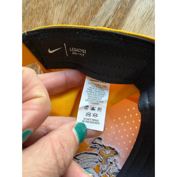 Nike MSUB Baseball hat, Montana State Billings, Yellow - Picture 5 of 5